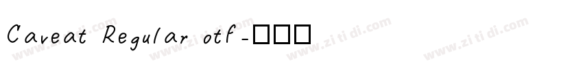 Caveat Regular otf字体转换